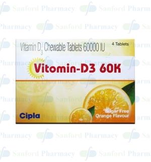 Vitamin D3 60K Chewable Tablet Sugar Free